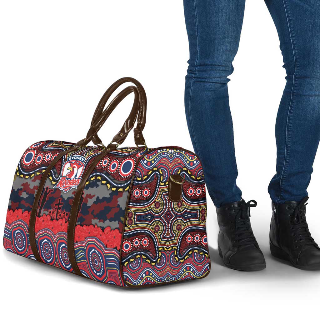 ANZAC Day Sydney Roosters Travel Bag Military Memorial Aboriginal Indigenous Art