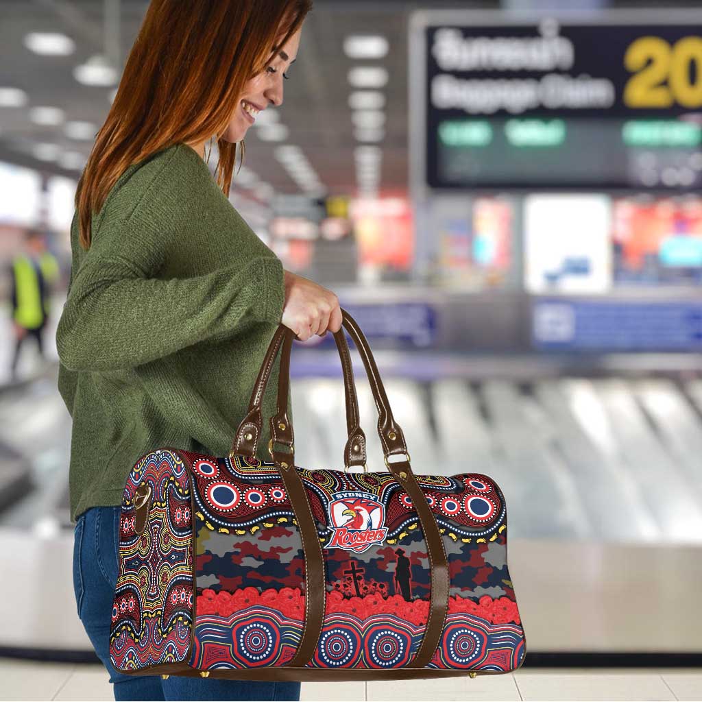 ANZAC Day Sydney Roosters Travel Bag Military Memorial Aboriginal Indigenous Art