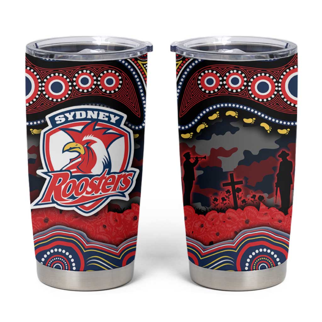 ANZAC Day Sydney Roosters Tumbler Cup Military Memorial Aboriginal Indigenous Art