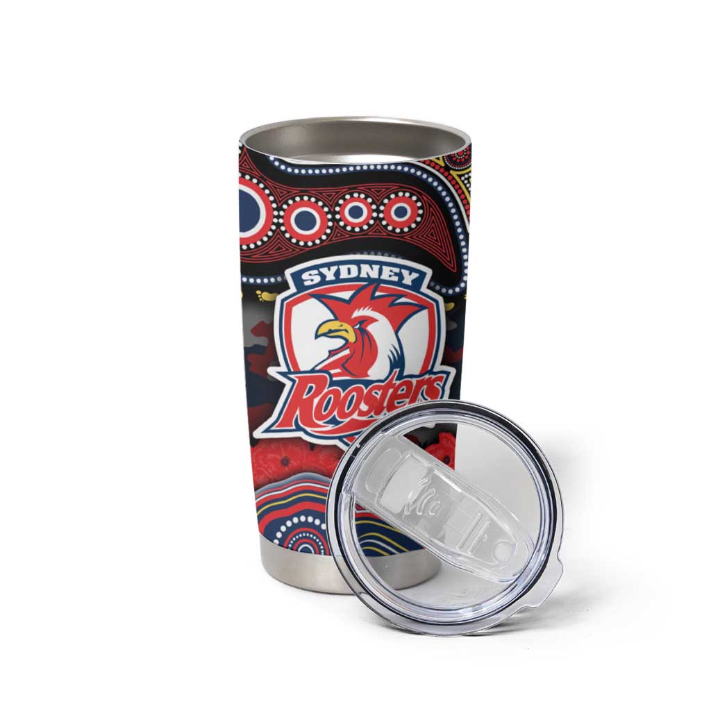 ANZAC Day Sydney Roosters Tumbler Cup Military Memorial Aboriginal Indigenous Art