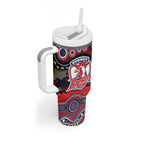 ANZAC Day Sydney Roosters Tumbler With Handle Military Memorial Aboriginal Indigenous Art