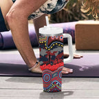 ANZAC Day Sydney Roosters Tumbler With Handle Military Memorial Aboriginal Indigenous Art