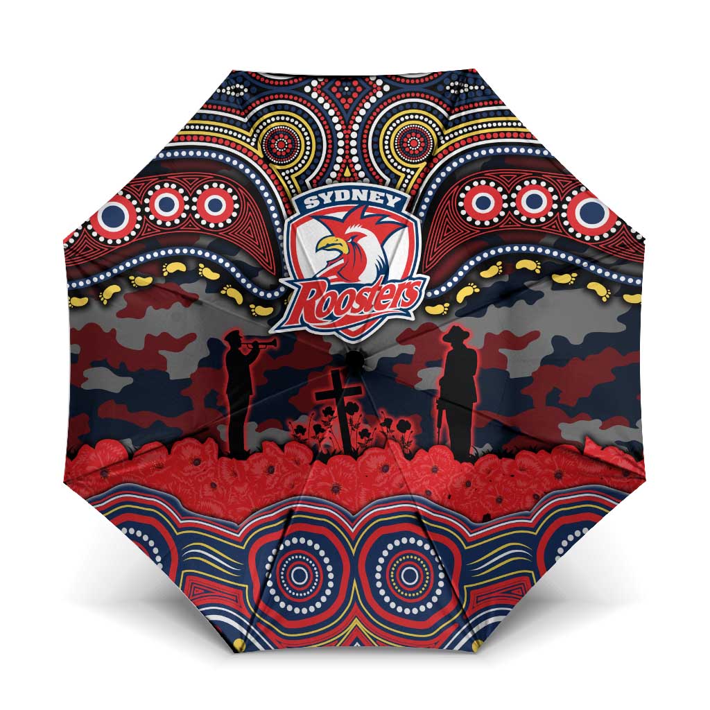 ANZAC Day Sydney Roosters Umbrella Military Memorial Aboriginal Indigenous Art