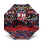 ANZAC Day Sydney Roosters Umbrella Military Memorial Aboriginal Indigenous Art