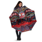 ANZAC Day Sydney Roosters Umbrella Military Memorial Aboriginal Indigenous Art