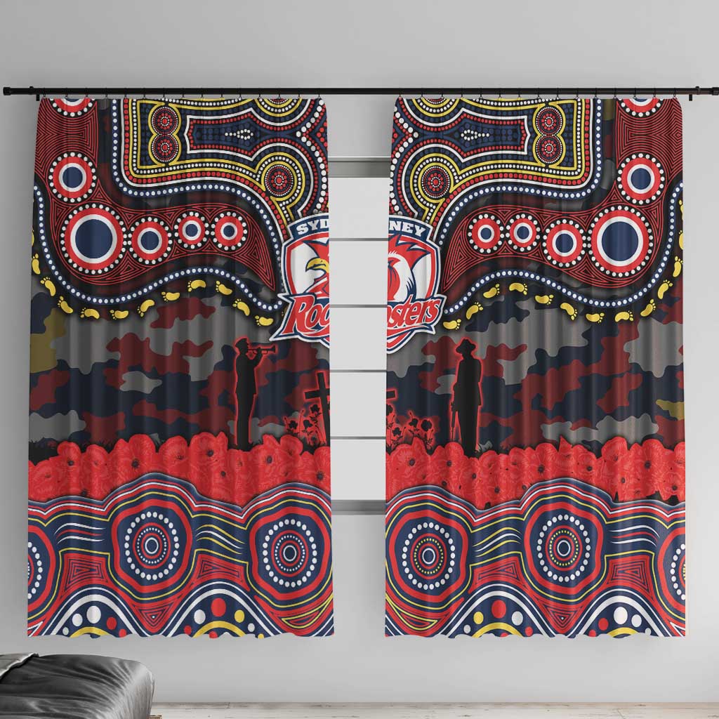 ANZAC Day Sydney Roosters Window Curtain Military Memorial Aboriginal Indigenous Art