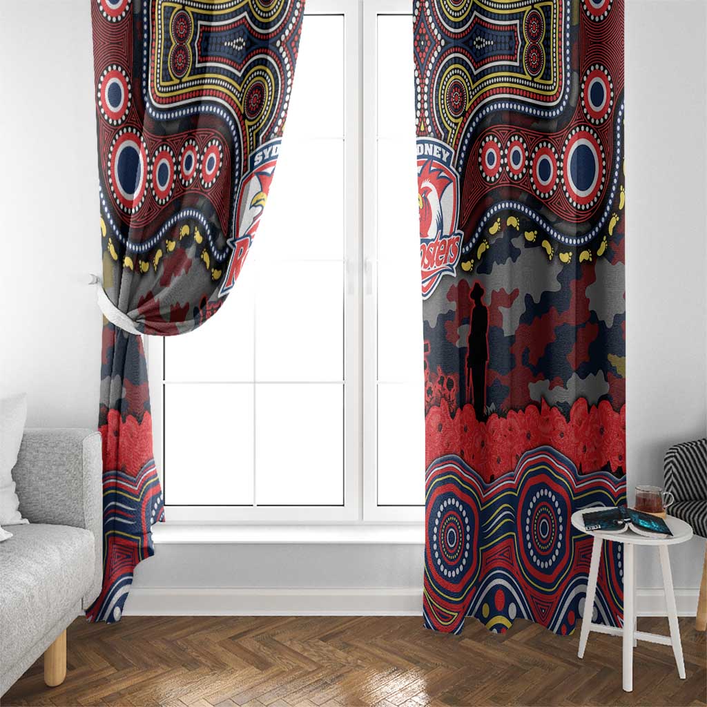 ANZAC Day Sydney Roosters Window Curtain Military Memorial Aboriginal Indigenous Art