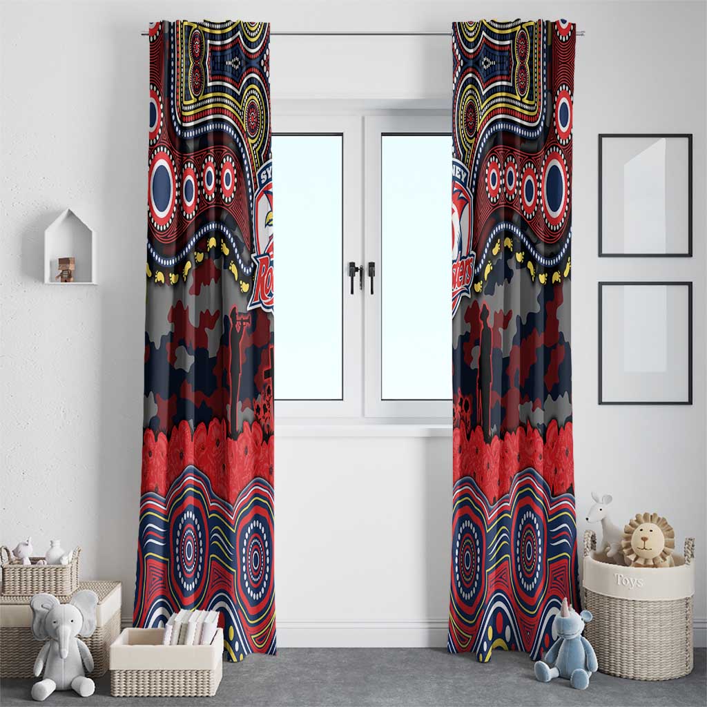ANZAC Day Sydney Roosters Window Curtain Military Memorial Aboriginal Indigenous Art