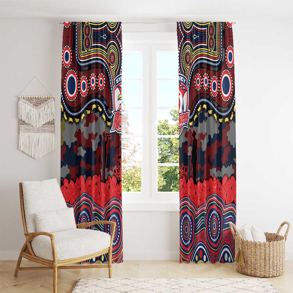 ANZAC Day Sydney Roosters Window Curtain Military Memorial Aboriginal Indigenous Art
