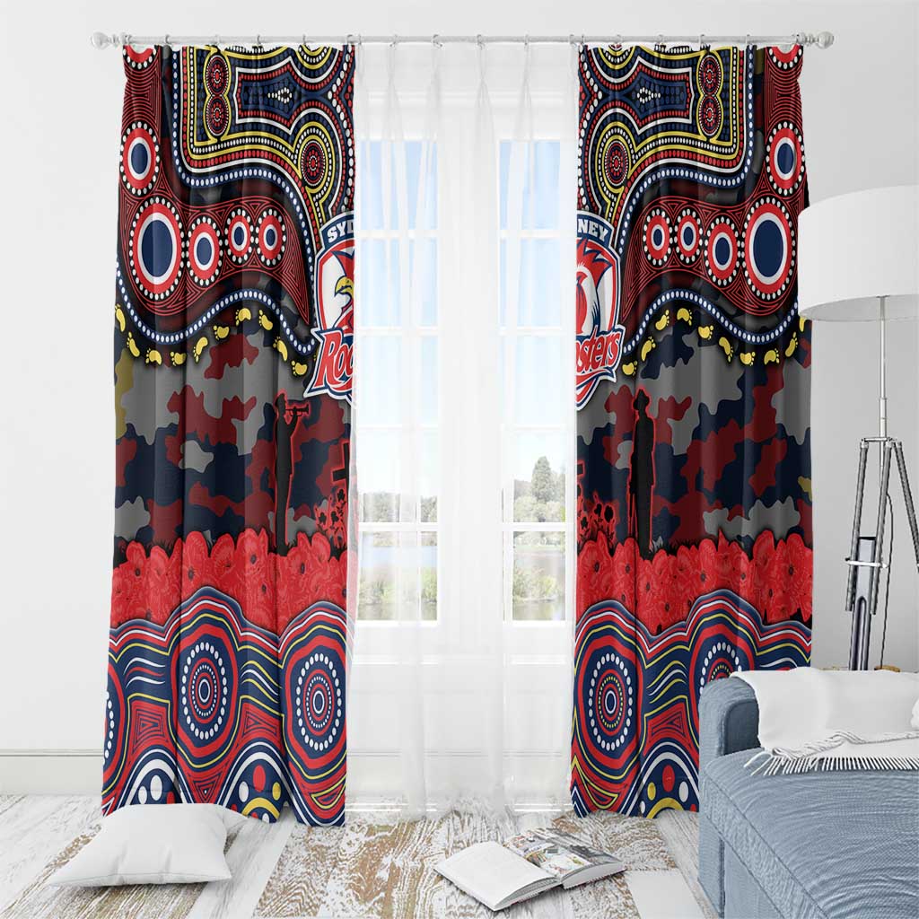 ANZAC Day Sydney Roosters Window Curtain Military Memorial Aboriginal Indigenous Art
