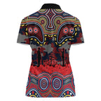 ANZAC Day Sydney Roosters Women Polo Shirt Military Memorial Aboriginal Indigenous Art