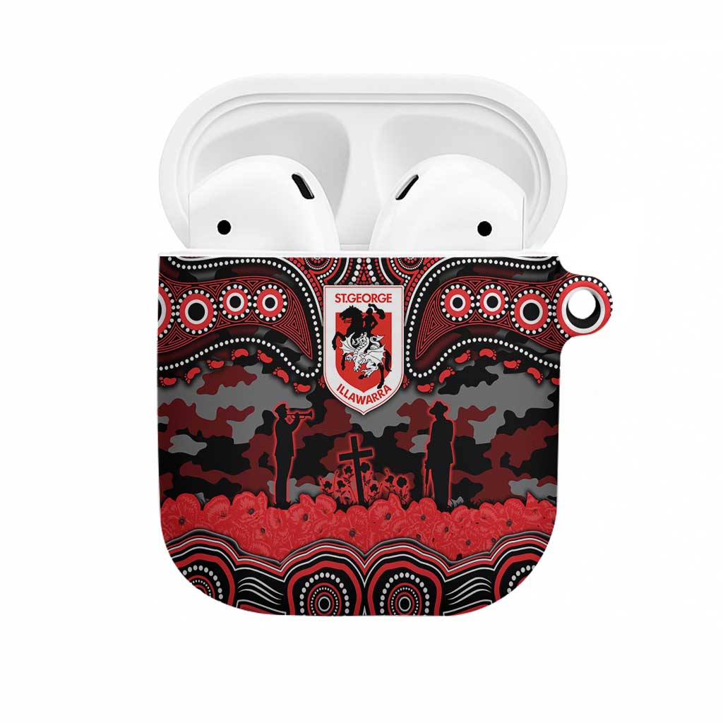 ANZAC Day St George Illawarra Dragons AirPods Case Military Memorial Aboriginal Indigenous Art