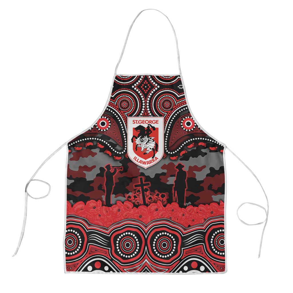 ANZAC Day St George Illawarra Dragons Apron Military Memorial Aboriginal Indigenous Art