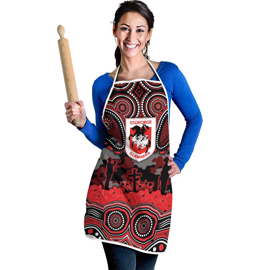 ANZAC Day St George Illawarra Dragons Apron Military Memorial Aboriginal Indigenous Art