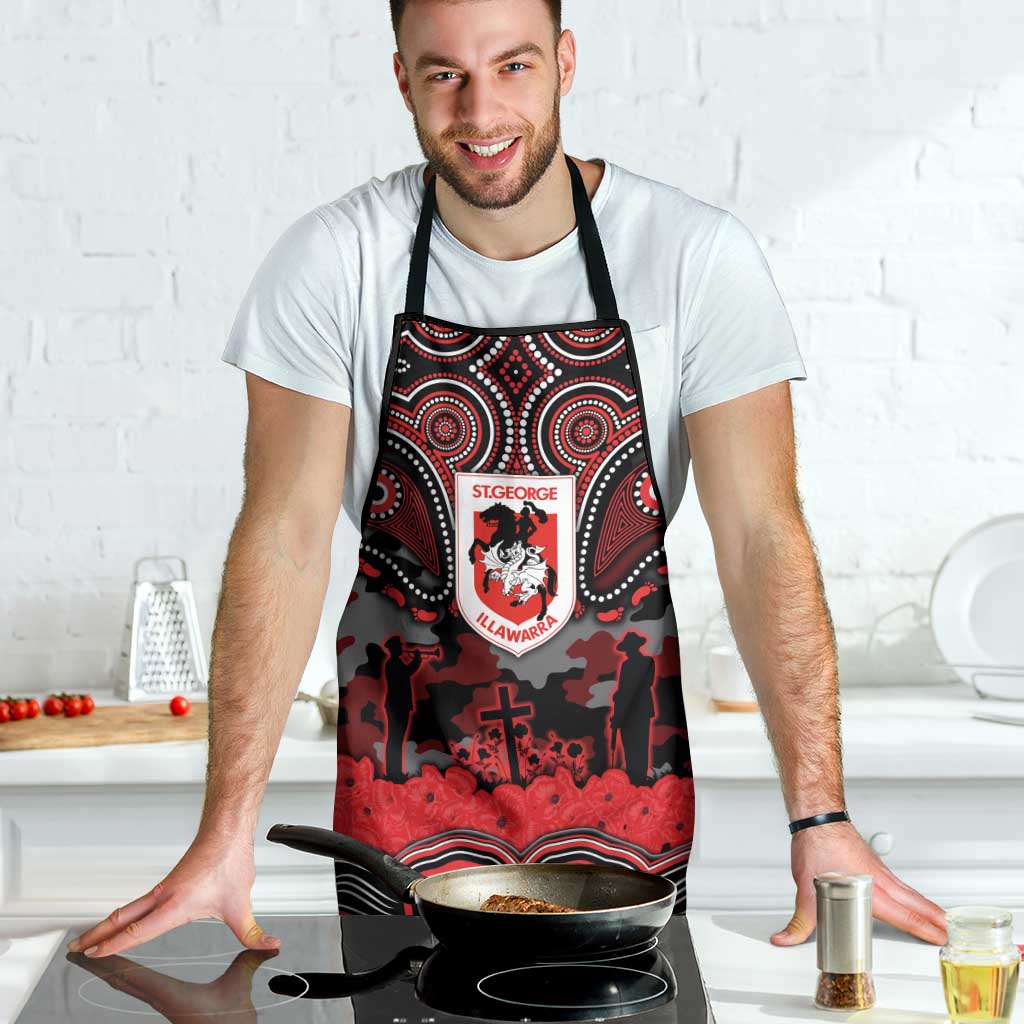 ANZAC Day St George Illawarra Dragons Apron Military Memorial Aboriginal Indigenous Art