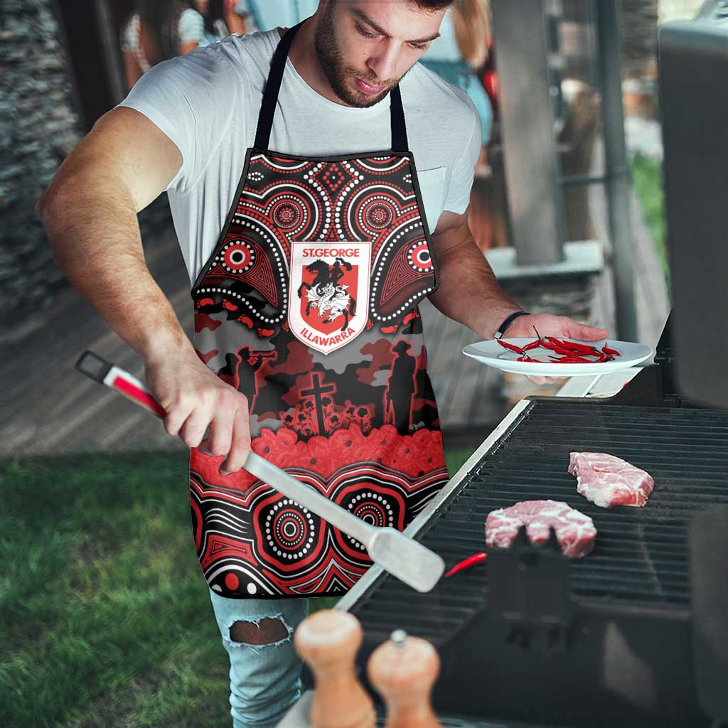 ANZAC Day St George Illawarra Dragons Apron Military Memorial Aboriginal Indigenous Art