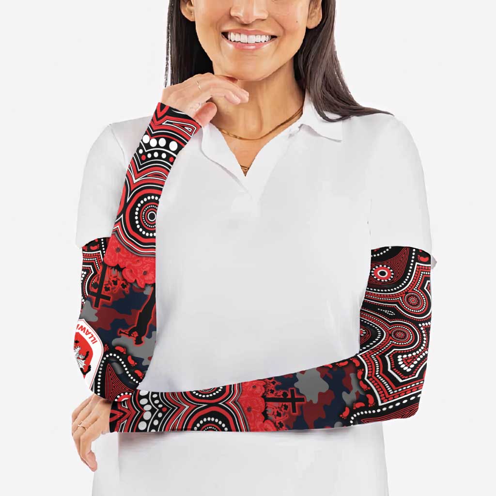 ANZAC Day St George Illawarra Dragons Arm Sleeves Military Memorial Aboriginal Indigenous Art