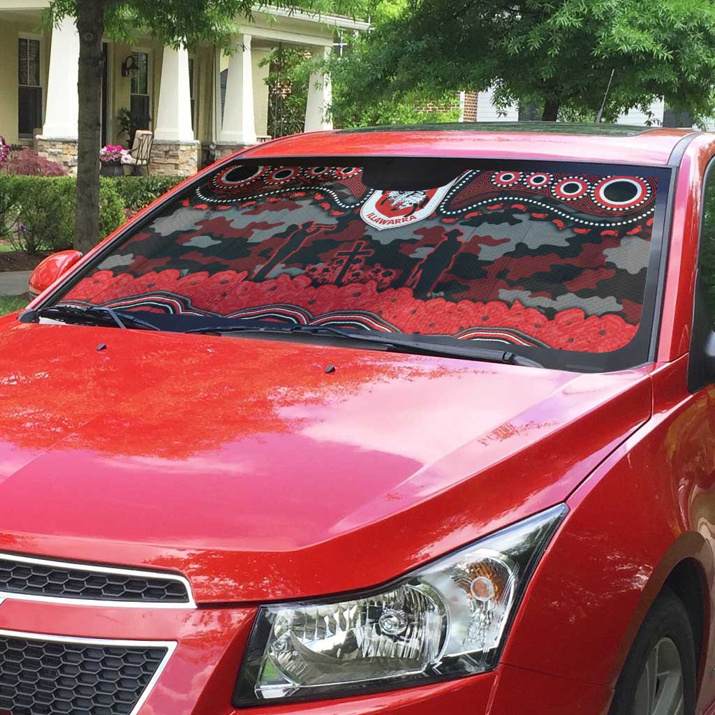 ANZAC Day St George Illawarra Dragons Auto Sun Shade Military Memorial Aboriginal Indigenous Art