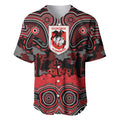 ANZAC Day St George Illawarra Dragons Baseball Jersey Military Memorial Aboriginal Indigenous Art