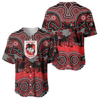 ANZAC Day St George Illawarra Dragons Baseball Jersey Military Memorial Aboriginal Indigenous Art