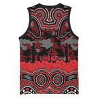 ANZAC Day St George Illawarra Dragons Basketball Jersey Military Memorial Aboriginal Indigenous Art