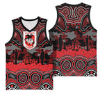 ANZAC Day St George Illawarra Dragons Basketball Jersey Military Memorial Aboriginal Indigenous Art