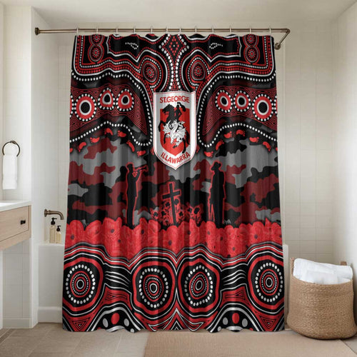 ANZAC Day St George Illawarra Dragons Bathroom Set Military Memorial Aboriginal Indigenous Art