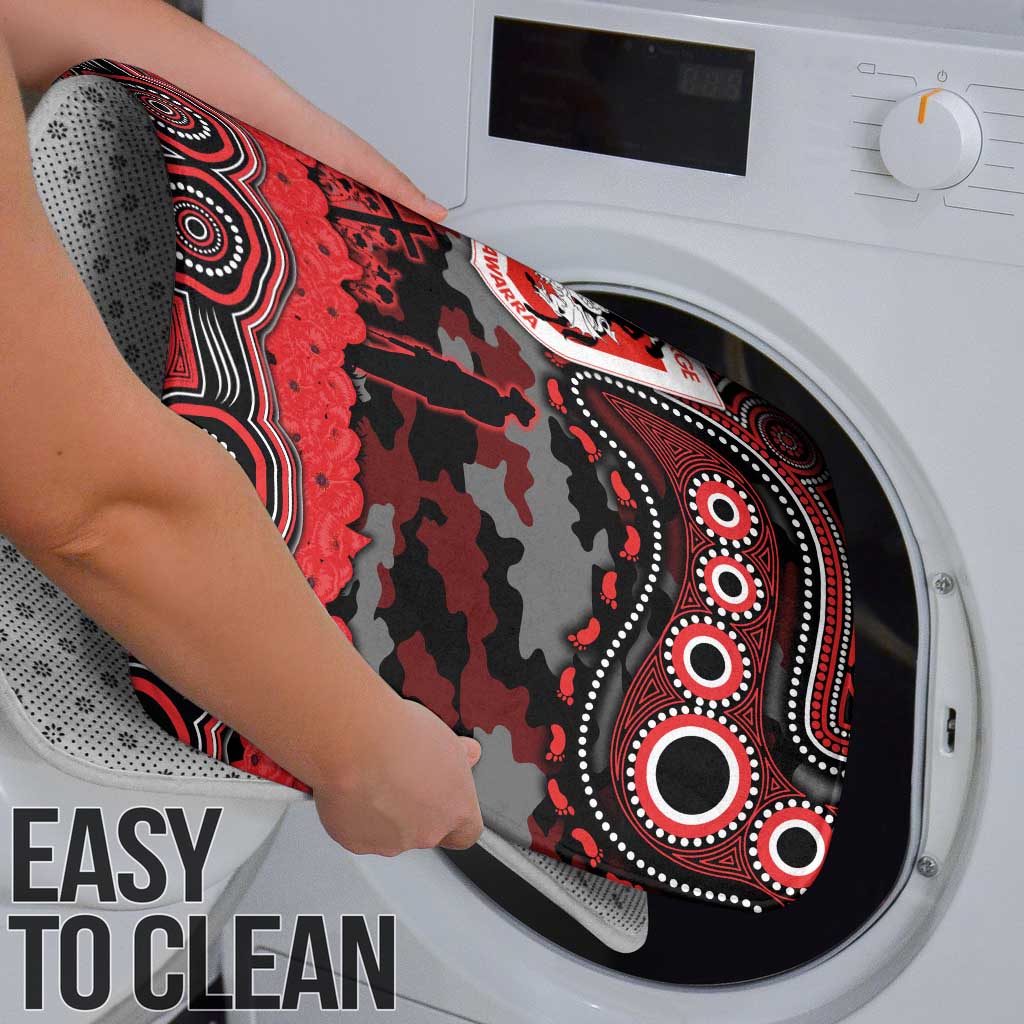 ANZAC Day St George Illawarra Dragons Bathroom Set Military Memorial Aboriginal Indigenous Art