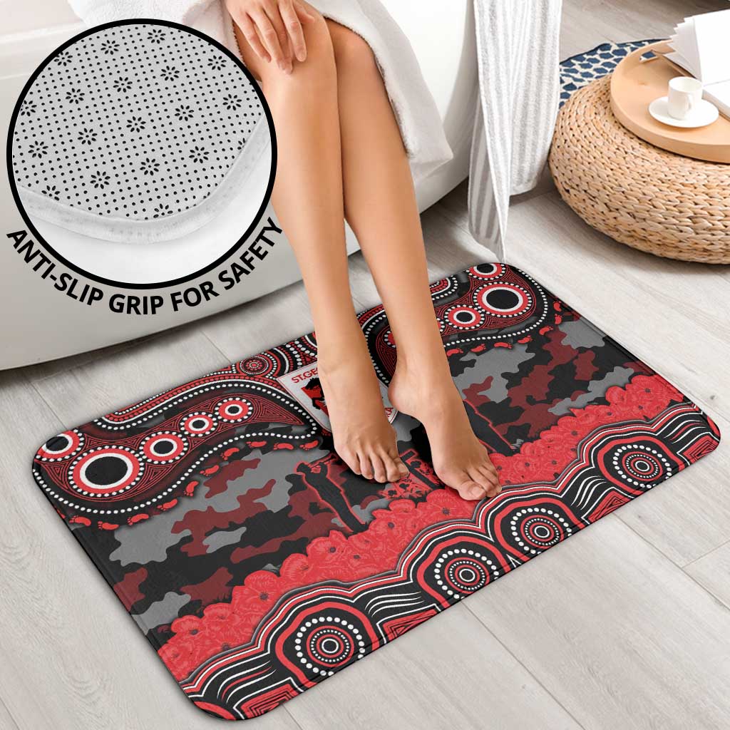 ANZAC Day St George Illawarra Dragons Bathroom Set Military Memorial Aboriginal Indigenous Art