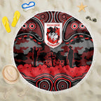 ANZAC Day St George Illawarra Dragons Beach Blanket Military Memorial Aboriginal Indigenous Art