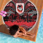 ANZAC Day St George Illawarra Dragons Beach Blanket Military Memorial Aboriginal Indigenous Art