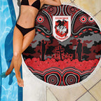 ANZAC Day St George Illawarra Dragons Beach Blanket Military Memorial Aboriginal Indigenous Art