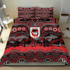 ANZAC Day St George Illawarra Dragons Bedding Set Military Memorial Aboriginal Indigenous Art