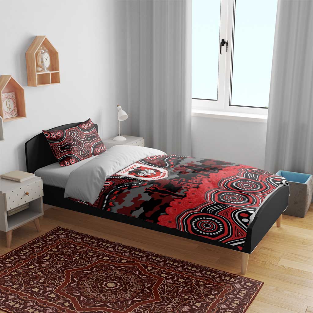 ANZAC Day St George Illawarra Dragons Bedding Set Military Memorial Aboriginal Indigenous Art