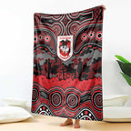 ANZAC Day St George Illawarra Dragons Blanket Military Memorial Aboriginal Indigenous Art