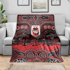 ANZAC Day St George Illawarra Dragons Blanket Military Memorial Aboriginal Indigenous Art