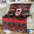 ANZAC Day St George Illawarra Dragons Blanket Military Memorial Aboriginal Indigenous Art