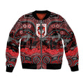 ANZAC Day St George Illawarra Dragons Bomber Jacket Military Memorial Aboriginal Indigenous Art