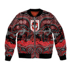 ANZAC Day St George Illawarra Dragons Bomber Jacket Military Memorial Aboriginal Indigenous Art