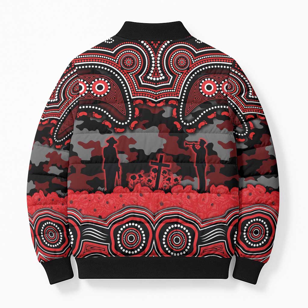 ANZAC Day St George Illawarra Dragons Bomber Puffer Jacket Military Memorial Aboriginal Indigenous Art