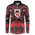 ANZAC Day St George Illawarra Dragons Button Sweatshirt Military Memorial Aboriginal Indigenous Art
