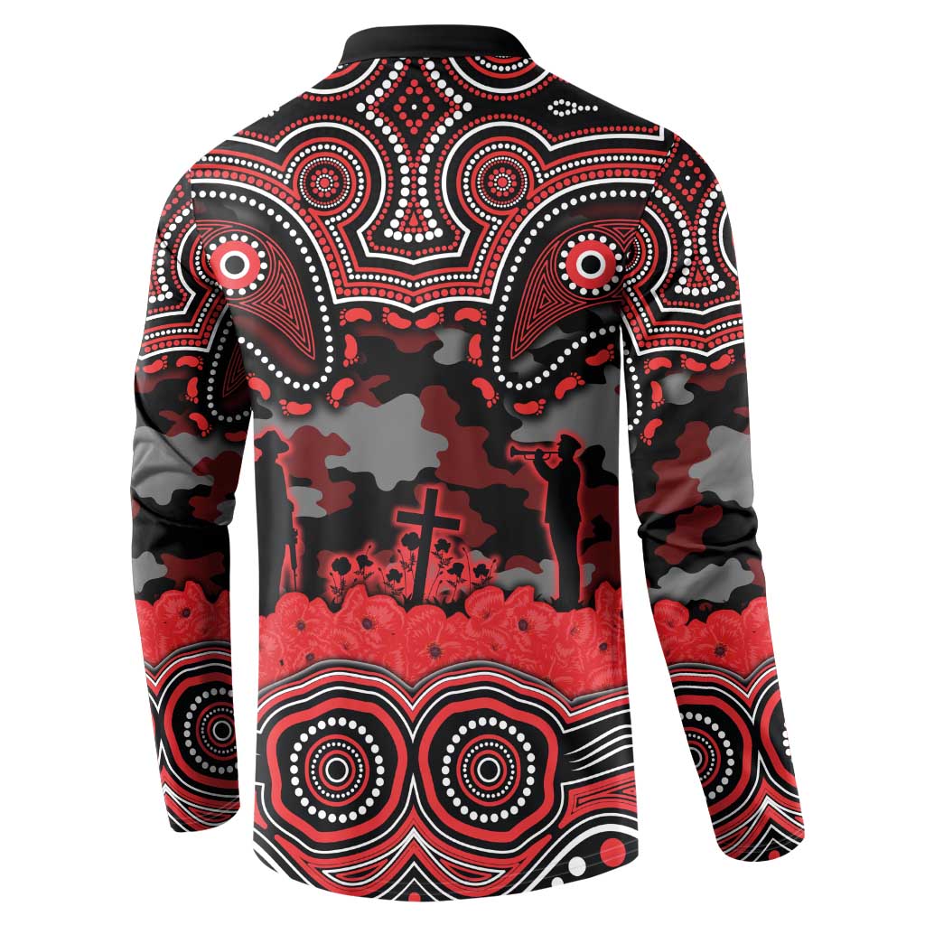 ANZAC Day St George Illawarra Dragons Button Sweatshirt Military Memorial Aboriginal Indigenous Art