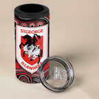 ANZAC Day St George Illawarra Dragons 4 in 1 Can Cooler Tumbler Military Memorial Aboriginal Indigenous Art