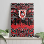 ANZAC Day St George Illawarra Dragons Canvas Wall Art Military Memorial Aboriginal Indigenous Art