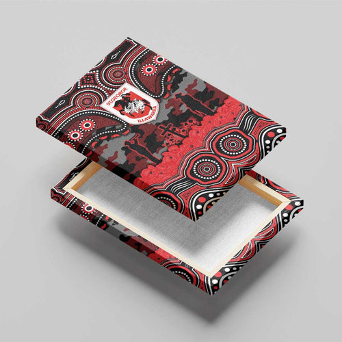 ANZAC Day St George Illawarra Dragons Canvas Wall Art Military Memorial Aboriginal Indigenous Art