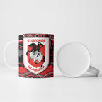 ANZAC Day St George Illawarra Dragons Ceramic Mug Military Memorial Aboriginal Indigenous Art
