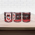 ANZAC Day St George Illawarra Dragons Ceramic Mug Military Memorial Aboriginal Indigenous Art
