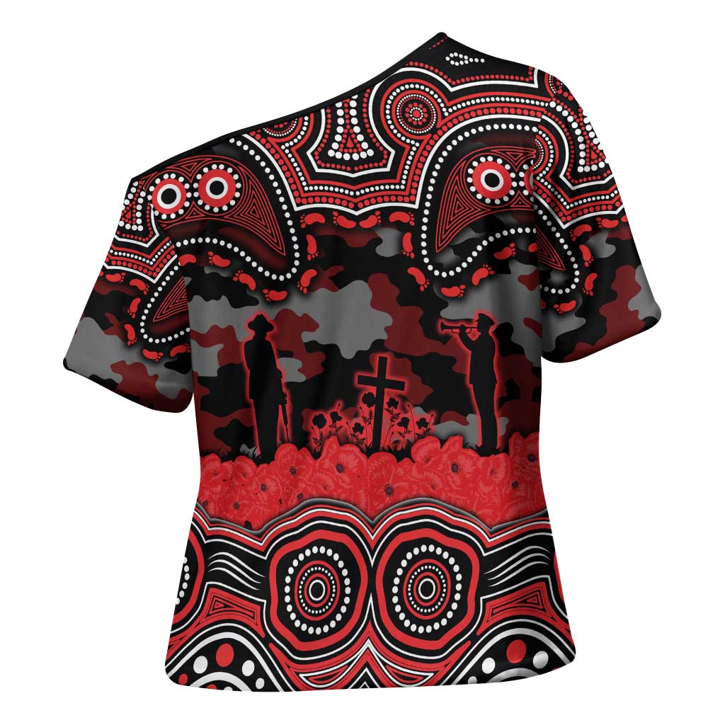 ANZAC Day St George Illawarra Dragons Cross Shoulder Shirt Military Memorial Aboriginal Indigenous Art