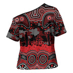 ANZAC Day St George Illawarra Dragons Cross Shoulder Shirt Military Memorial Aboriginal Indigenous Art