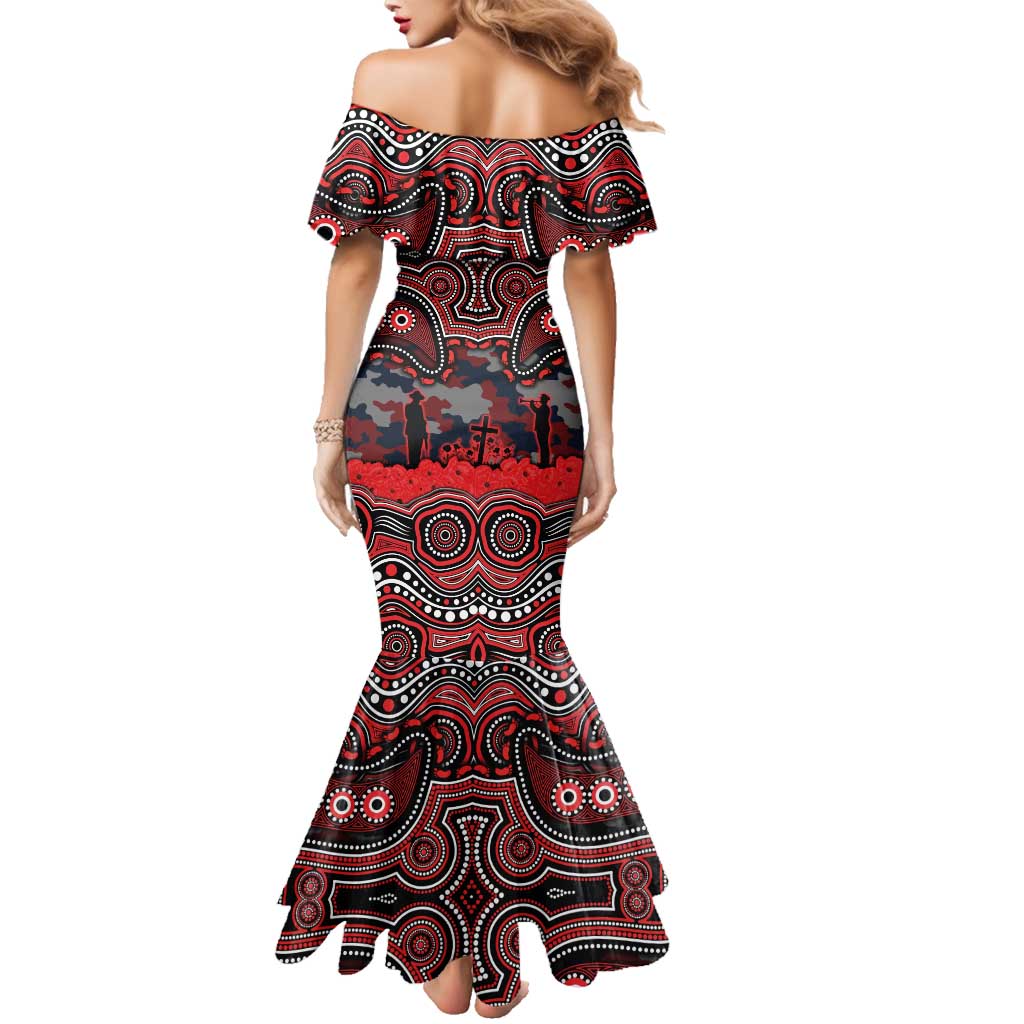 ANZAC Day St George Illawarra Dragons Family Matching Mermaid Dress and Hawaiian Shirt Military Memorial Aboriginal Indigenous Art